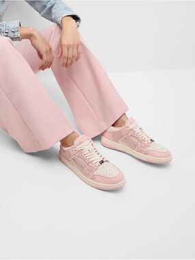 Women’s Pink Leather Low-Top Amiri Sneakers